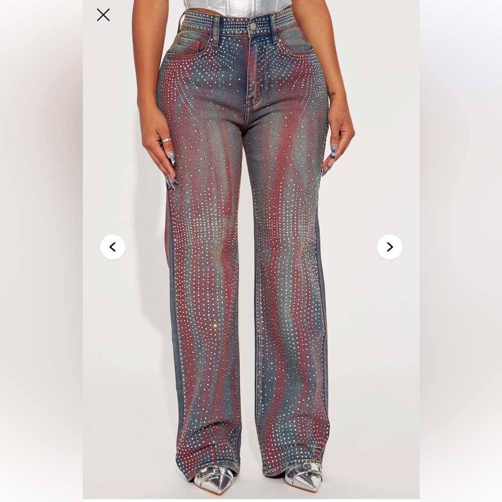 Studded Multicolor Embellished Jeans